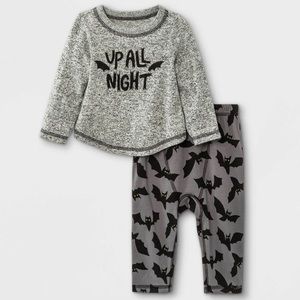 🆕 Cat & Jack 🦇 2 Piece Outfit “Up All Night” Halloween Wear